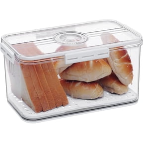 Airtight Bread Boxes for Kitchen Counter, Time Recording Bread Storage Container with Lid, Bread Holder for Homemade Bread, Toast, Bagel, Donut and Cookies