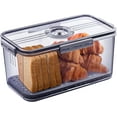 thumbnail image 1 of Airtight Bread Boxes for Kitchen Counter, Time Recording Bread Storage Container with Lid, Bread Holder for Homemade Bread, Toast, Bagel, Donut and Cookies, 1 of 6