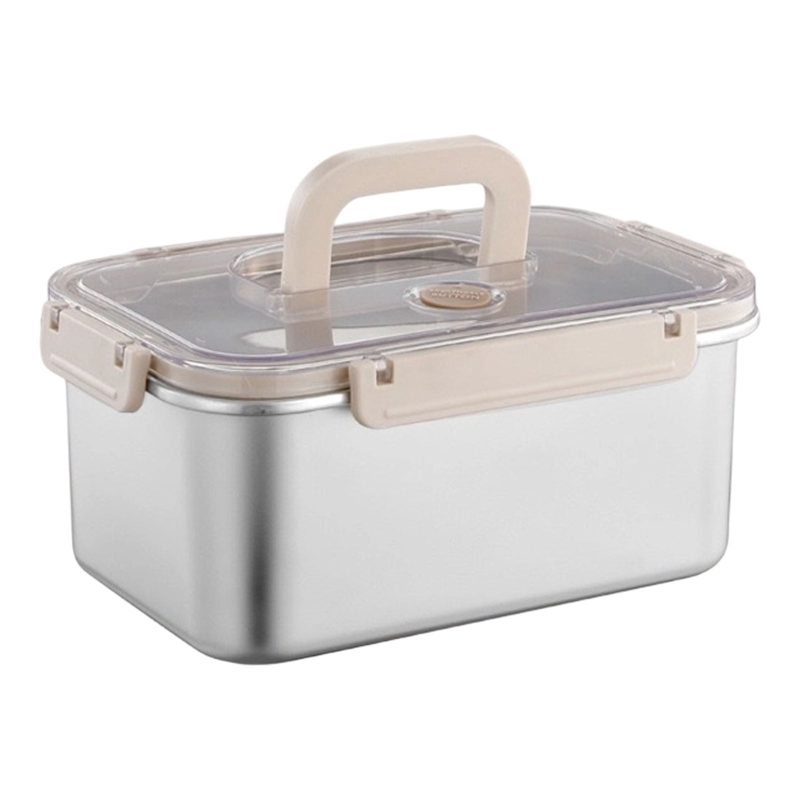 Airtight Bread Storage Container with Handle, Stainless Steel Bread Box ...