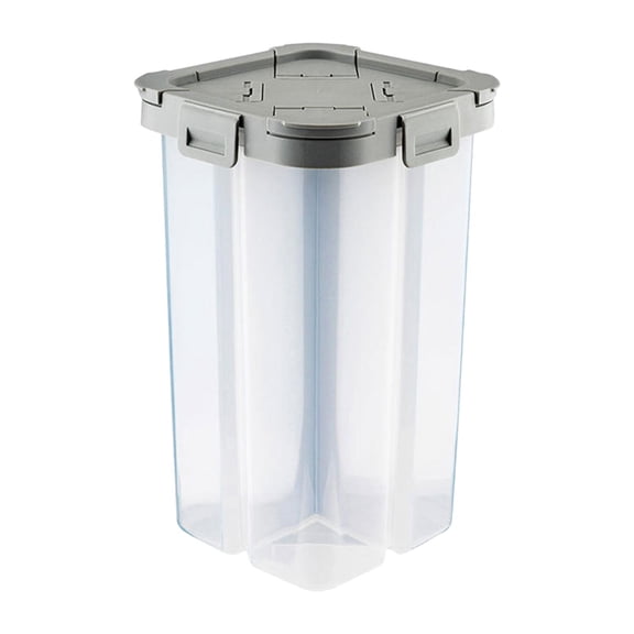Airtight Cereal Storage Container 2.3L Rice Container for Flour Sugar Cereal Gray