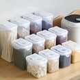 thumbnail image 1 of Airtight Clear Plastic Food Storage Container with Locking Lid, Stackable Pantry Canister for Flour Sugar Rice Cereal Snacks, 1 of 4