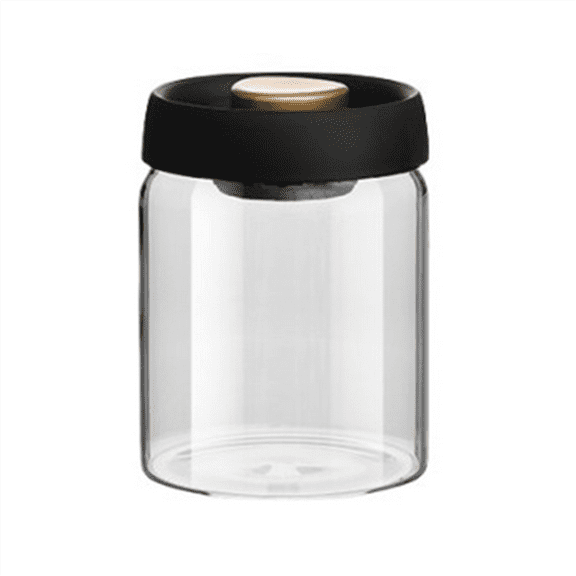 Airtight Coffee Canister,Glass Vacuum Storage Jar with Seal, Bean Kitchen Container