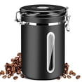 thumbnail image 1 of Airtight Coffee Canister,Malmo Coffee Container with Date Tracker Lid & Window,22oz Stainless Steel Canister for Kitchen Food Storage,Black, 1 of 3