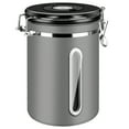 thumbnail image 1 of Malmo Airtight Coffee Canister with Date Tracker Lid & Window, 22oz Stainless Steel Canister for Kitchen Grain Storage, Dark Gray, 1 of 10