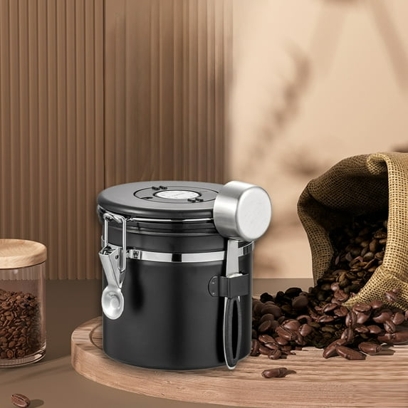 Airtight Coffee and Milk Powder Storage Jar with One Way Venting | Vacuum Sealed Pea Storage Container | Organize and Preserve Freshness of Coffee Powder | Ideal for Home Kitchen Use