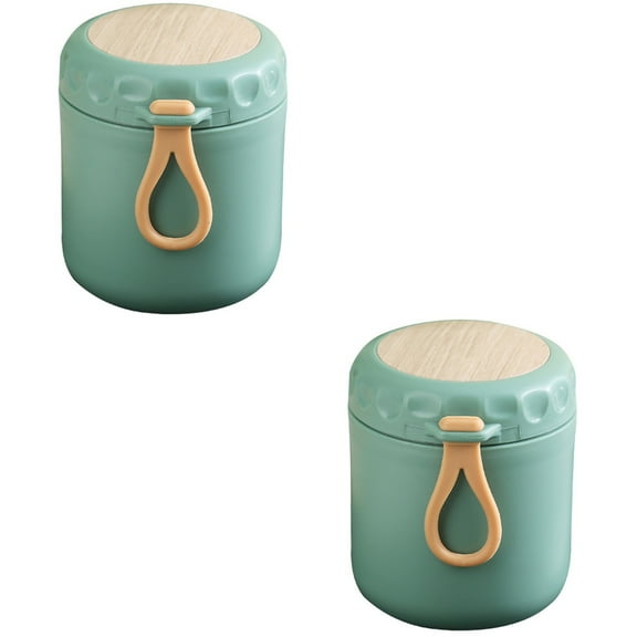 Airtight Cup Insulated Thermal Portable Breakfast Plastic Jar Travel Student Warming Soup 2 Count