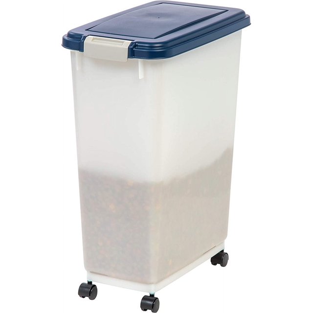 Airtight Dog Food Storage Container, Up to 38 lbs, Attachable Wheels