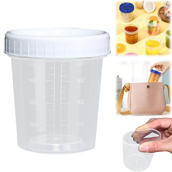 Airtight Food Storage,1 Pieces 50ml/100ml/120ml Salad Dressing Containers To Go Dipping Containers Lunch Box Accessories Seasoning Measuring Cup For Kitchen