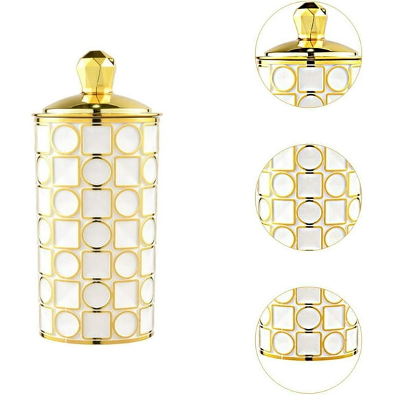 Airtight Food Storage Canister with Lid,Sealed Container for Flour Sugar Coffee,Large 10X23Cm Milk Gold