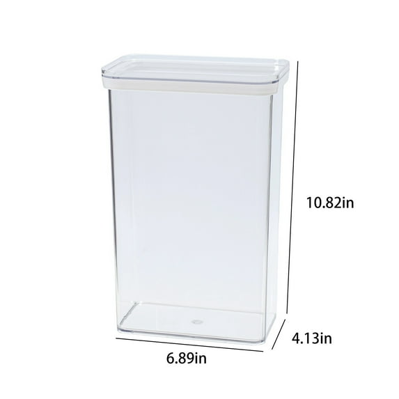 Airtight Food Storage Clear Stackable 5l Food Storage Container Airtight Pet Cereal Bin Pantry Organizer for Snack Pasta Flour with Date Dial Leakproof Lid Clear Cereal Container