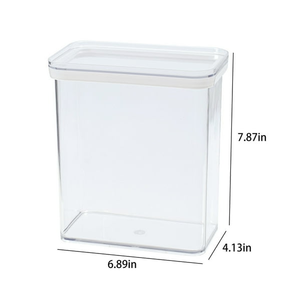 Airtight Food Storage Clear Stackable 5l Food Storage Container Airtight Pet Cereal Bin Pantry Organizer for Snack Pasta Flour with Date Dial Leakproof Lid Clear Cereal Container