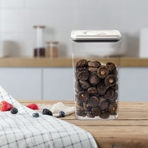 Airtight Food Storage Container 2400ml, Plastic Cereal Container with Easy-Lock Lid, Kitchen Pantry Organization, Flour Rice Cereals Beans Snacks Storage, Clear Material