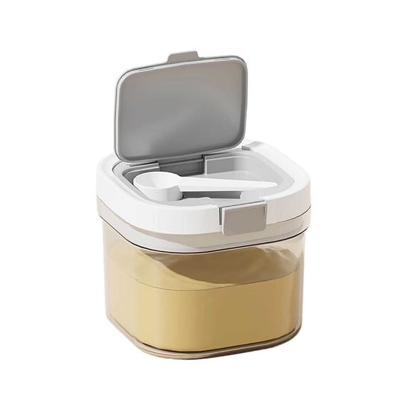 Airtight Food Storage Container with Flip Lid BPA-Free Pantry Organizer Canister for Flour Cereal Coffee & Baking Supplies Kitchen Dry Food Storage Jar Clear - S