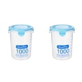 thumbnail image 1 of Airtight Food Storage Container,Large Food Storage Container,Airtight Food Storage Containers Set with Lids,Kitchen Pantry Organization,BPA Free,1000ML*2PC Rectangular Containers with Lock Lids,Bows, 1 of 4