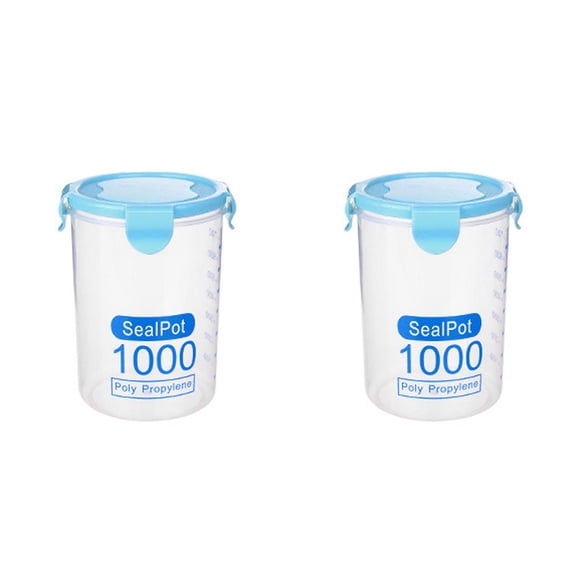 Airtight Food Storage Container,Large Food Storage Container,Airtight Food Storage Containers Set with Lids,Kitchen Pantry Organization,BPA Free,1000ML*2PC Rectangular Containers with Lock Lids,Bows