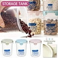 thumbnail image 1 of Airtight Food Storage Container with Lids Plastic Kitchen Pantry Organization Cereal Dispenser Flour Dry Food Spaghetti Pasta Beans Nut Baking Supplies Marker Pink#3 5.7 In, 1 of 6