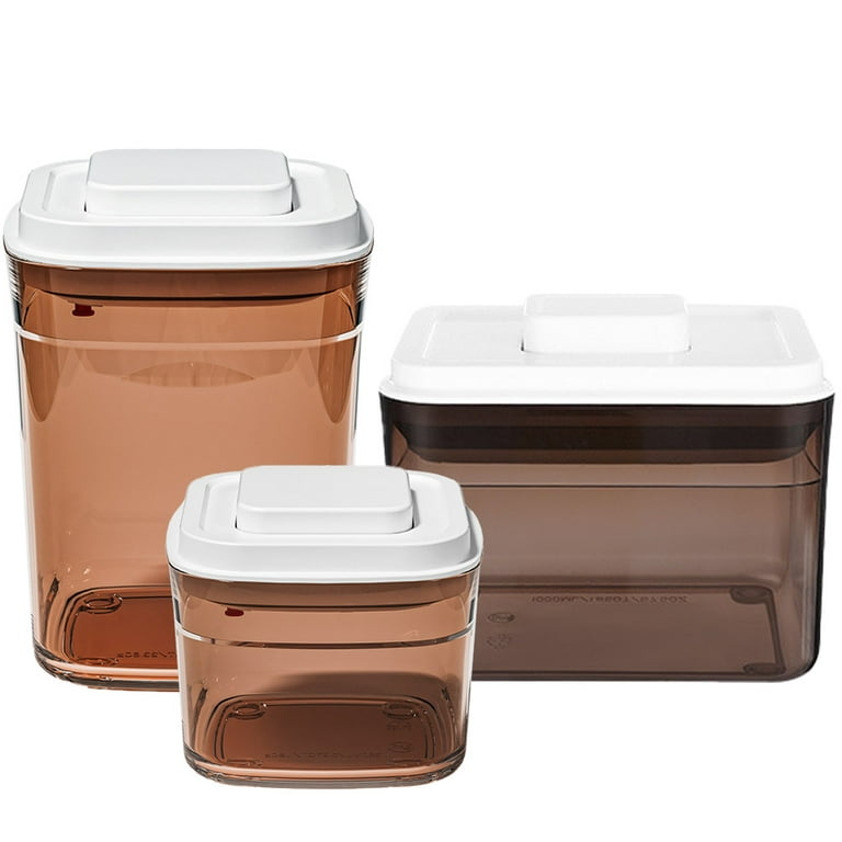 Airtight Food Storage Containers Set，Plastic Canisters with Durable Lids  Ideal for Cereal，Stackable food storage tank， Plastic Canisters with  Durable