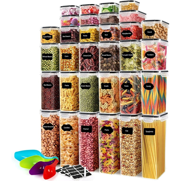 Airtight Food Storage Containers With Lids, Multipurpose Bpa Free Plastic Food  Containers, For Kitchen, Pantry Organization And Storage, Dry Food Canisters  For Flour, Pasta, Sugar And Cereal, Kitchen Supplies - Temu