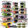 thumbnail image 1 of Airtight Food Storage Container Set， Meal Prep Container, Tupperware Sets With Lids, Food Storage Containers, Marker & Labels, 1 of 9