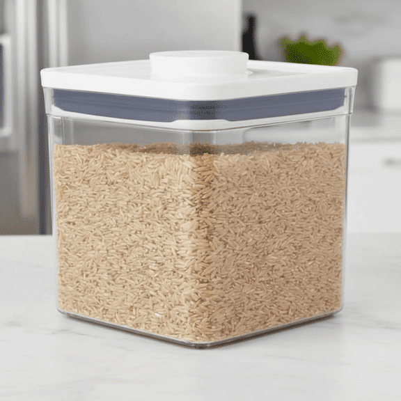 Airtight Food Storage Container with Locking Lid - 2.8 Quart Square Design Perfect for Storing Sugar, Cookies, Crackers, and Dry Goods