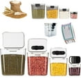 thumbnail image 1 of Airtight Food Storage Containers 1300ml Kitchen Pantry Organization Plastic Canisters for Dry Goods Snacks 4-Piece Set, 1 of 9
