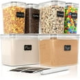 thumbnail image 1 of Airtight Food Storage Containers - 6 Piece BPA Free Flour Container and Sugar Container Set. These Containers are Perfect for Flour and Sugar Storage. Includes Free Labels and Marker, 1 of 6
