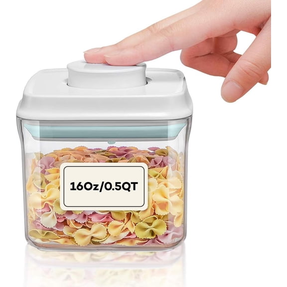 Airtight Food Storage Container 2 Cups 16 Oz Pop Top Kitchen Canister
