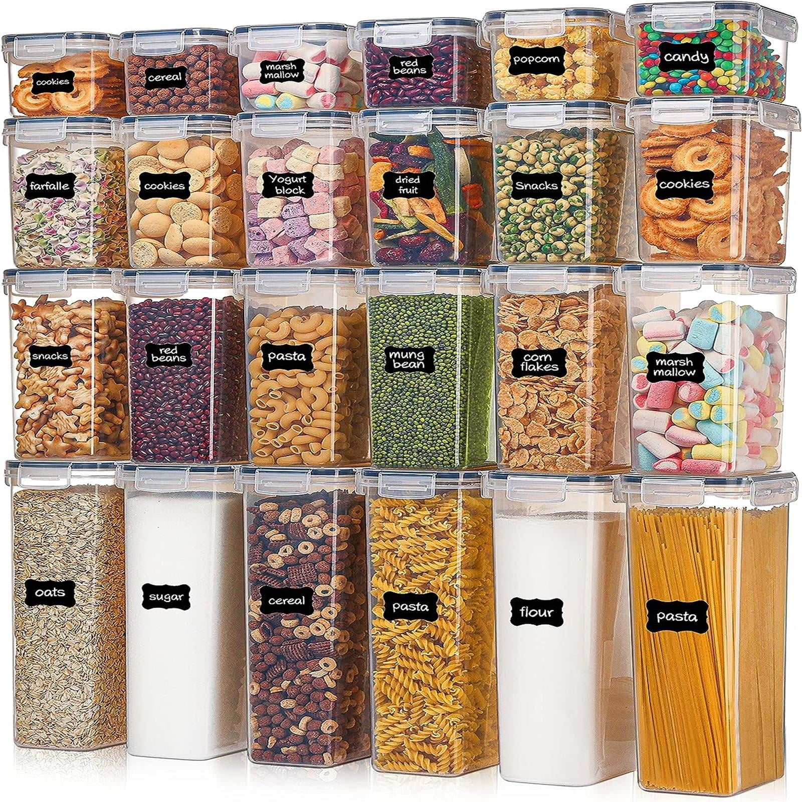 Airtight Storage Containers, 24 Pack BPA Free for Flour, Sugar