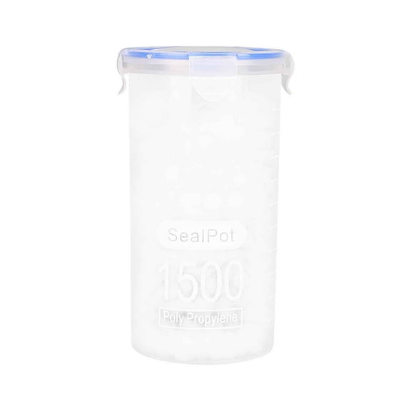 Airtight Food Storage Containers with Lids, Clear Plastic Cylinder Dry Food Storage Canisters for Kitchen & Pantry Organization Flour, Sugar and Cereal