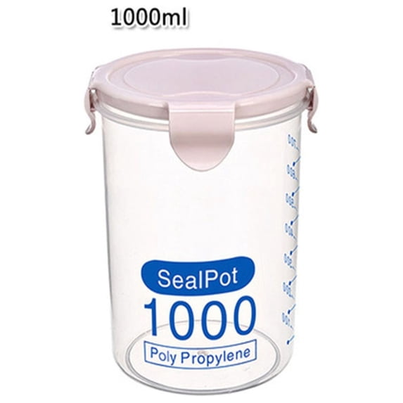 Airtight Food Storage Containers With Lids,Plastic Kitchen And Pantry Organization Canisters,Round Kitchen Storage Jars Containers For Cereal, Dry Food, Coffee,Rice,Snacks,Flour And Sugar,Pink