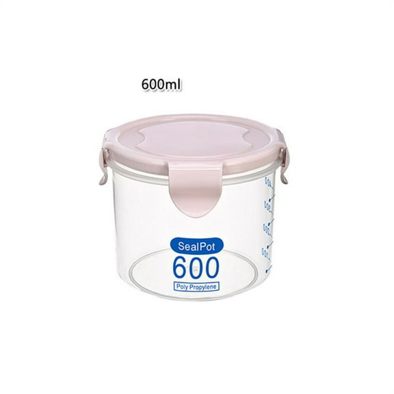 Airtight Food Storage Containers With Lids,Plastic Kitchen And Pantry Organization Canisters,Round Kitchen Storage Jars Containers For Cereal, Dry Food, Coffee,Rice,Snacks,Flour And Sugar,Pink