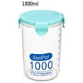 thumbnail image 1 of Airtight Food Storage Containers With Lids,Plastic Kitchen And Pantry Organization Canisters,Round Kitchen Storage Jars Containers For Cereal, Dry Food, Coffee,Rice,Snacks,Flour And Sugar,Light Blue, 1 of 7
