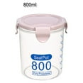 thumbnail image 1 of Airtight Food Storage Containers With Lids,Plastic Kitchen and Pantry Organization Canisters,Round Kitchen Storage Jars Containers for Cereal, Dry Food, Coffee,Rice,Snack,(Pink,800 ML), 1 of 7