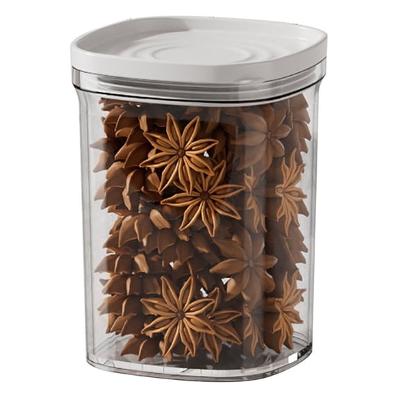 Airtight Food Storage Containers, Plastic Kitchen Canisters for Grains Coffee and Spices, Mechanical Seal Preserves Freshness, Easy Pour Design, BPA-Free and Dishwasher Safe