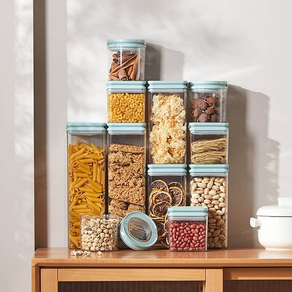 Airtight Food Storage Containers - Plastic Kitchen Storage Containers with Lids for Pantry Organization and Dry Food Storage for Home, JASKFLY