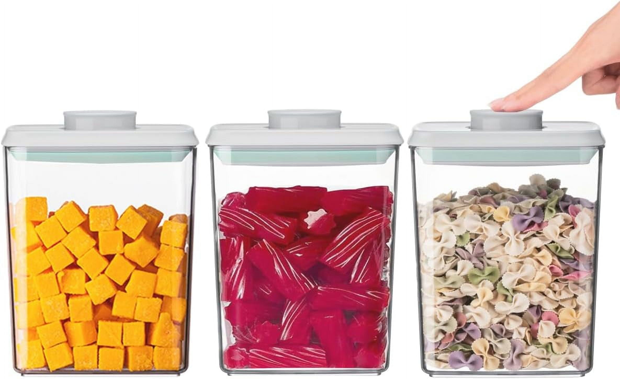 Airtight Food Storage Containers Pop Easy Open Button Sealable Storage
