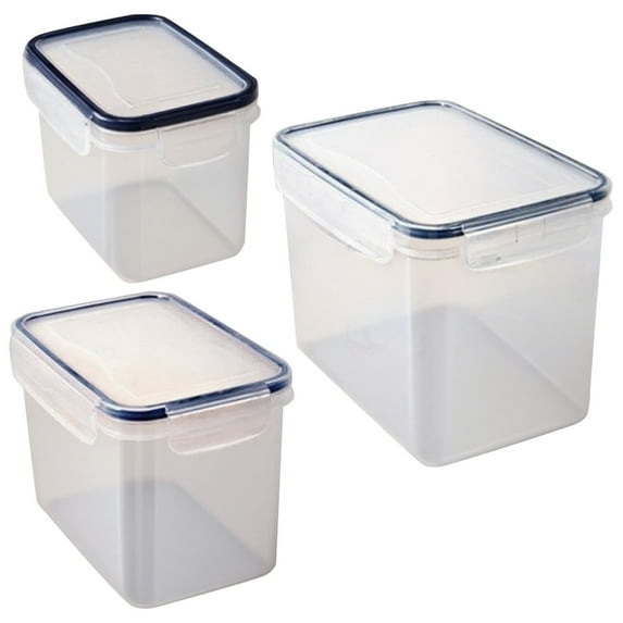 Airtight Food Storage Containers for Rice & Cereal - Large Capacity Kitchen Organizers with Locking Lids,Stackable Pantry Containers for Flour,Sugar & Dry Goods