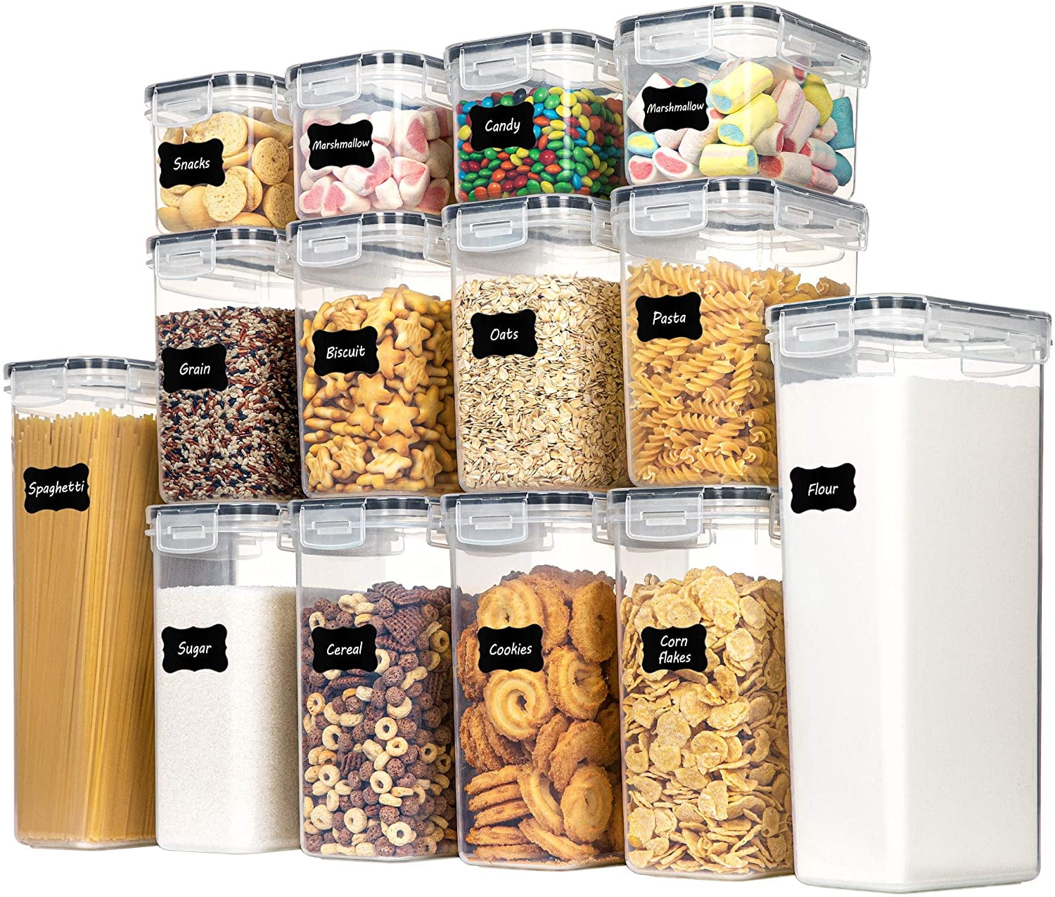Airtight Food Storage Containers Set, 14 PCS Kitchen Storage Containers ...