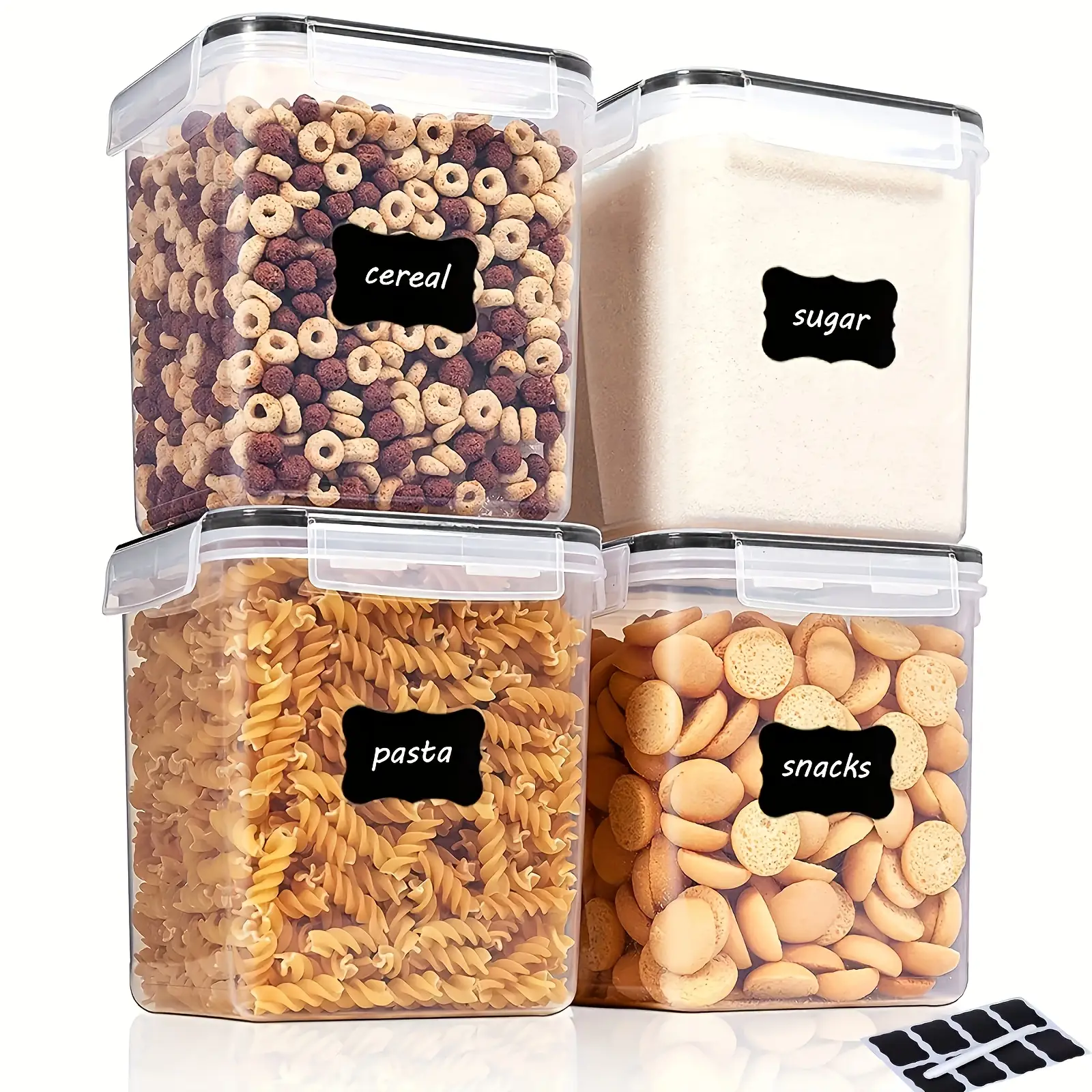 Sugar Storage Stackable Airtight Food Storage Containers Set 2.5L BPA-Free Stackable Pantry ...