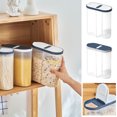 thumbnail image 1 of Airtight Food Storage Containers Set of 4 Clear Plastic Kitchen Pantry Organization with Locking Lids for Flour, Sugar, Rice & Cereal, Stackable Space-saving Design for Dry Goods & Bulk Food, 1 of 2