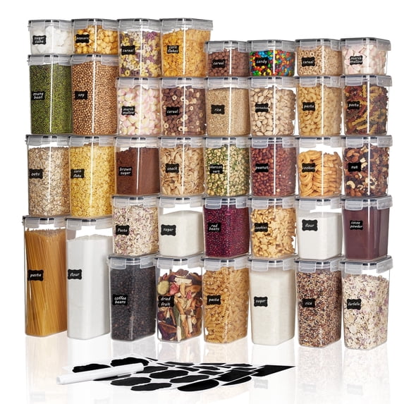 Vtopmart Airtight Food Storage Containers Set, 38pcs Plastic Pantry ...