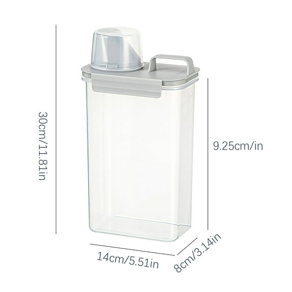 Airtight Food Storage Containers with Lids 500 mL Plastic Transparent Kitchen Storage Boxes for Rice Grains and Miscellaneous Grains