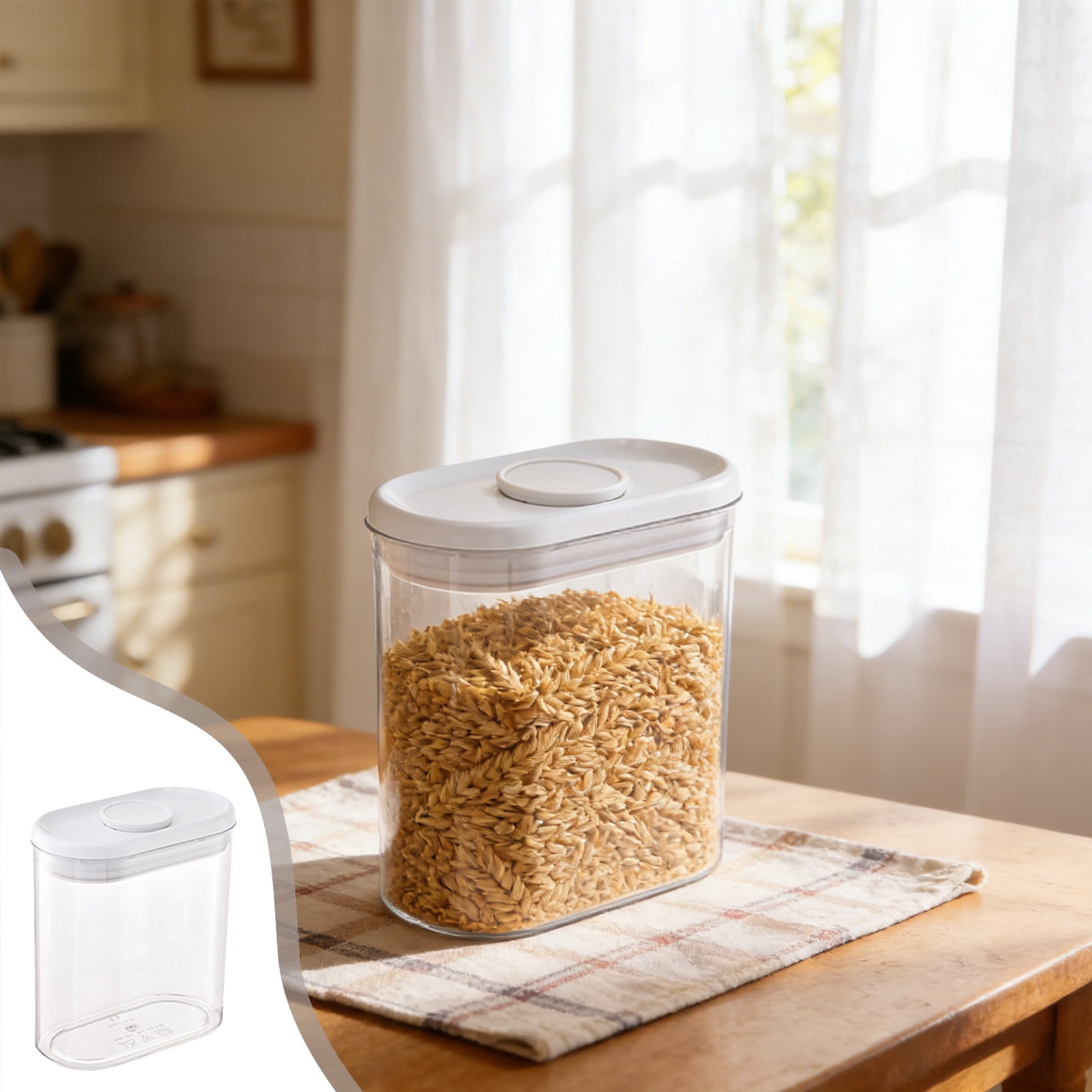 Airtight Food Storage Containers with Lids, Cereal Container and Rice ...