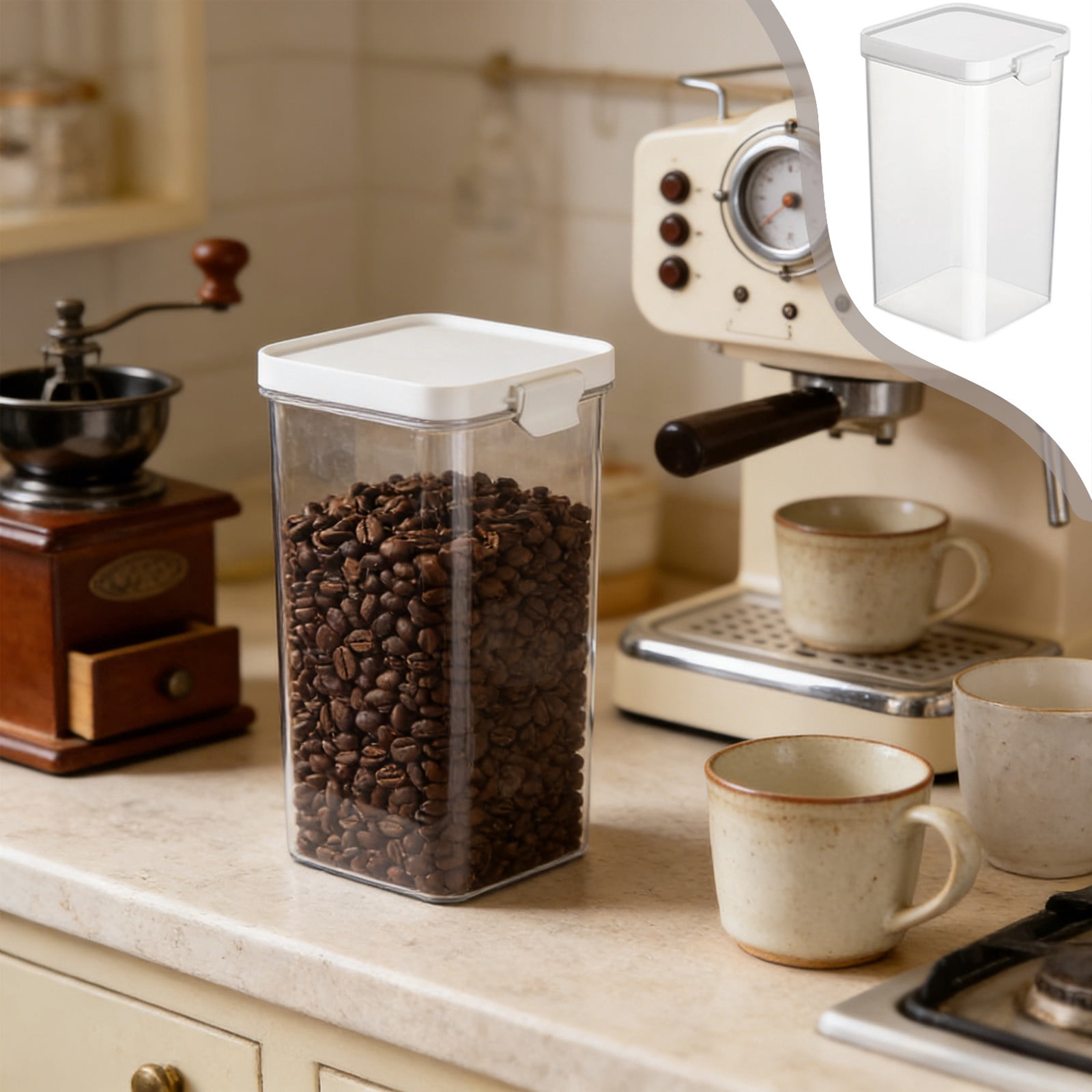 Airtight Food Storage Containers with Lids, Transparent Plastic Storage ...