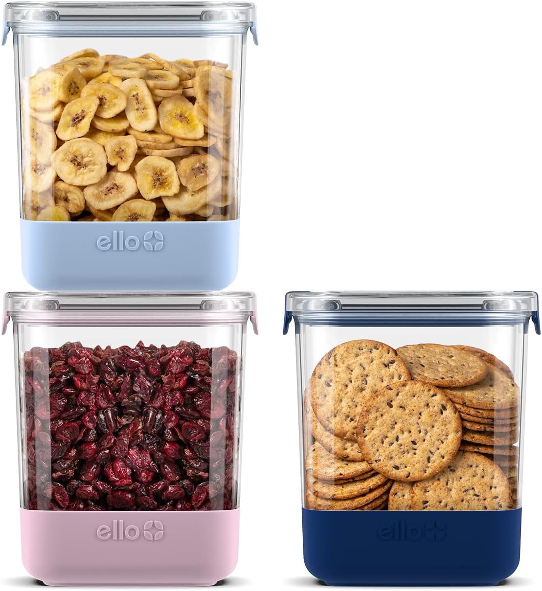 Ello 6-Piece BPA-Free Plastic Food Storage Canisters with Airtight Lids