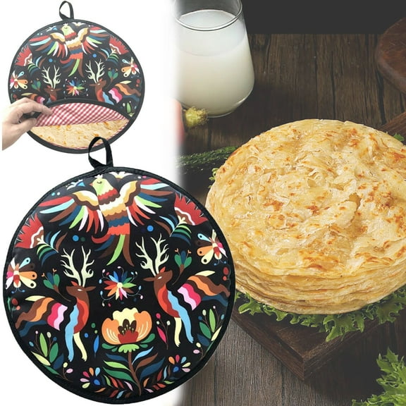 Large Food Storage Containers,Tortilla Warmer 12 Inch Insulated Cotton Fabric Microwaveable Warmer To Keep Warm For Up To One Hour For Pizza Bread