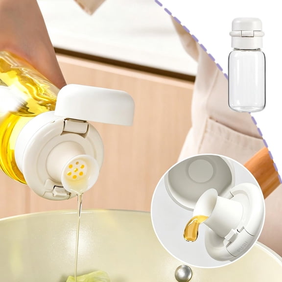 Airtight Glass Condiment Storage Jar 280ml 500ml Spice Shaker - Oil Liquid Seasoning Container, Leak-Proof Kitchen Barbecue Multipurpose Bottle