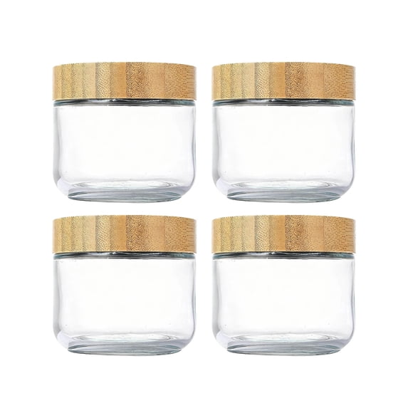 Airtight Glass Food Storage Containers Set for Kitchen Pantry Organization with Secure Lids Ideal Cereal Pasta Dry Preservation 4PCS