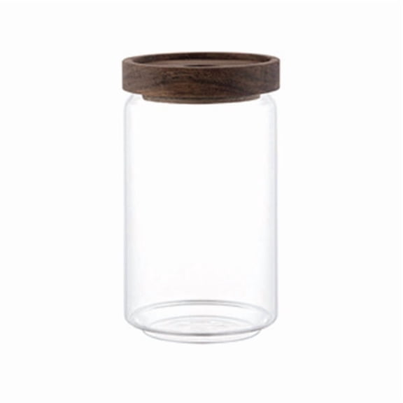 Airtight Glass Jar Clear Jars Cereal Containers Food Storage Bottles Coffee Tea Storage Jar with Wooden Lid