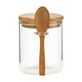 thumbnail image 1 of Airtight Glass Jars with Bamboo Lids & Wooden Spoons-4-Piece Set for Coffee,Tea,Sugar,and Spices-Sealed Food Storage Canisters for Kitchen or Pantry, 1 of 7